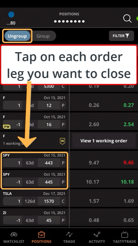 Option Close Closing an Options Position in tastytrade