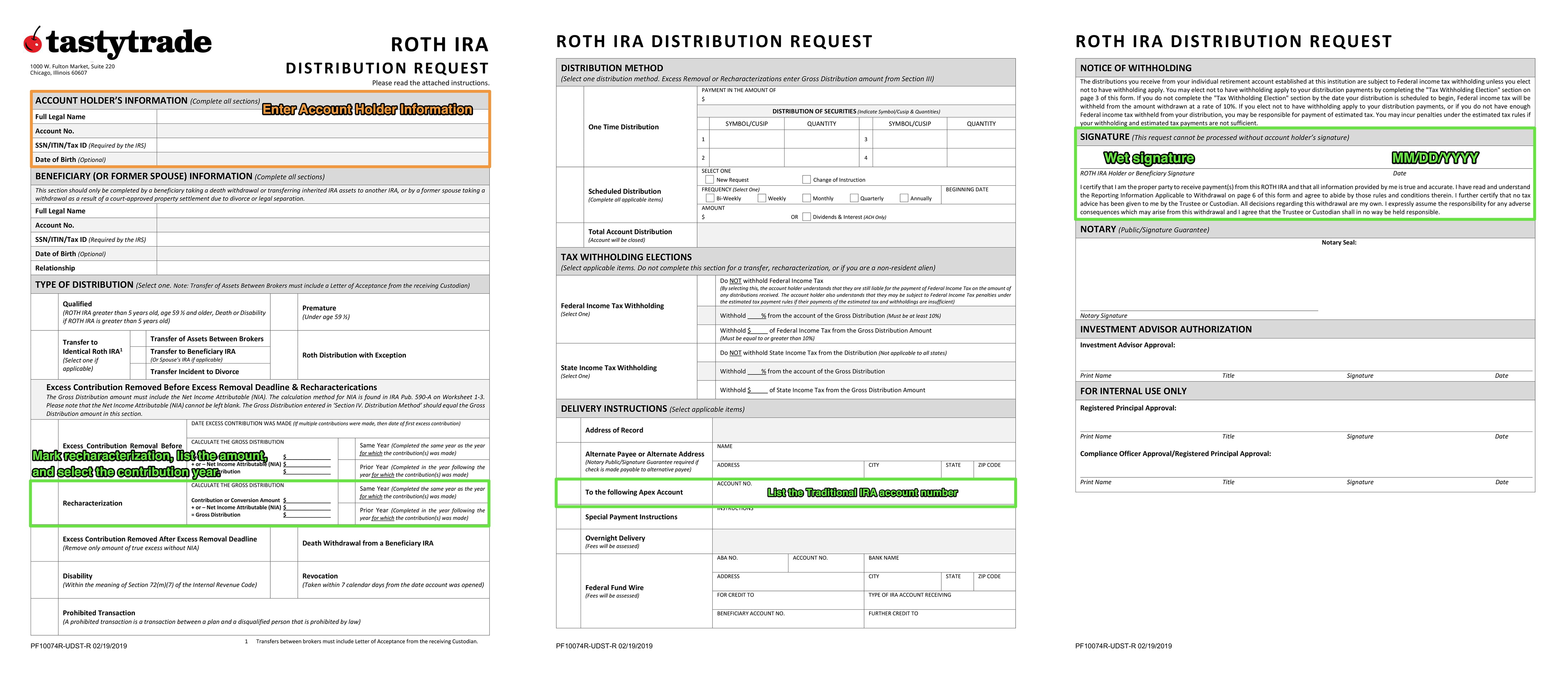 How do I recharacterize an IRA contribution?